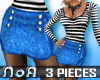*NoA*Blue Skirt Fit+