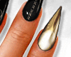 Pointed Nails Gold Gel