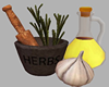 Herbs Mortar and Oil