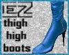 thigh high boots lt BLUE
