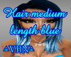 Hair medium length blue