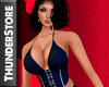 TH! Navy Leather Corset