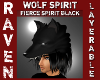FIERCE SPIRIT BLACK WOLF
