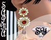 [SY]Red kundan earring