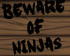 Ninja Wood Sign 