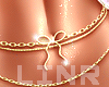 Body Chain Gold Bow