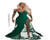 dark green gown