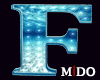 M! F Blue Letter Neon