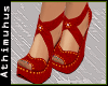 -ATH- Red & Gold heels