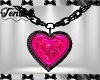 Hot Pink Black Necklace