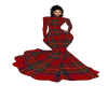 Red plaid gown