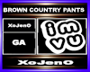 BROWN COUNTRY PANTS