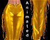 golden fringed pants -F