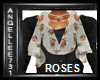 BLK SWEATER  ROSES SCARF