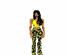 yellow cheetah pants ~pf