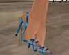 Topaz Blue Satin Sandals