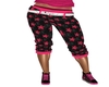 Capris Black Pink Stars