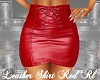 Leather Skirt Red Rl