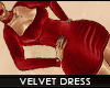 ! velvet dress red