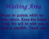 Waiting Room Sign