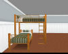 Stained wood bunkbed