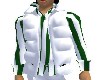 White Green Down Jacket