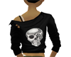 candy skull top black wh