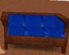 BLUE WOODEN COUCH