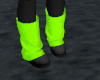 black & green booties