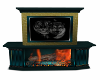 Teal&Gold Fireplace