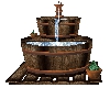 Wood Barrel Fountain