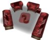 X red Couch Set
