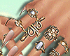 Gold Nails + Rings !