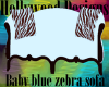 Baby Blue Zebra Sofa