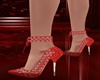 Red Snakeskin Heels