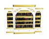 whitte golden bookshelve