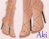 Aki Strap Heels .Gold