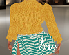 Gold/Green Sweater Skirt