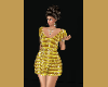 Mini Dress Glitter Gold
