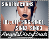 Singer actions with mic