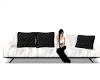 black & white pose couch