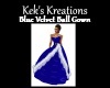 Blue Velvet Ball Gown