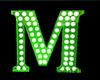 M Green Letters Lamps