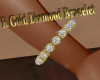 R Gold Diamond Bracelet