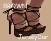 Brown Laced Heel