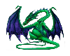 Green Dragon Blue Wings