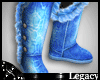 *L* Fur Boots Blue