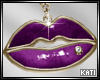 Purple Lips Necklace
