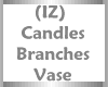 (IZ) CandlesBranchesVase