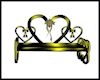 Gold Hearts Bench